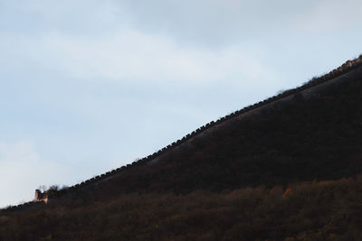 Low angle view of mountain against sky