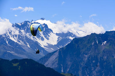 Scenic view of mountain range against sky