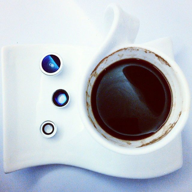 indoors, still life, food and drink, directly above, coffee cup, table, close-up, cup, drink, refreshment, high angle view, blue, circle, spoon, tea cup, coffee - drink, overhead view, freshness, no people, studio shot