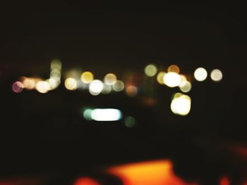 Defocused lights at night