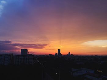 City at sunset