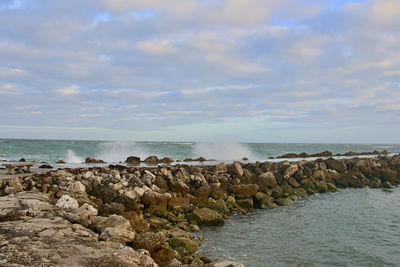 Scenic view of sea against sky