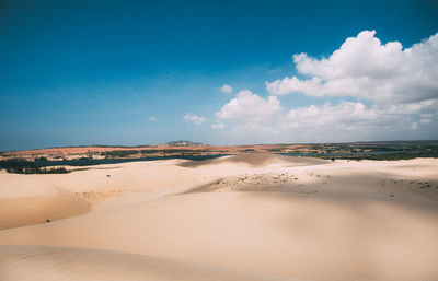 Scenic view of desert against sky