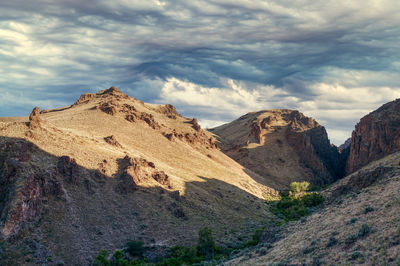 Rock formations with sage brush