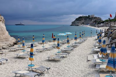 Panoramic view of beach against sky