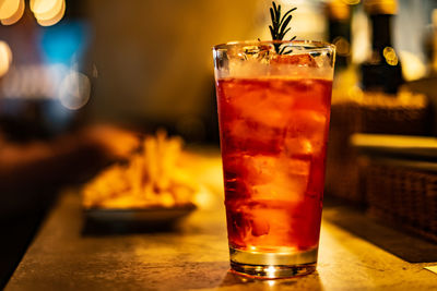 Close-up of drink on table