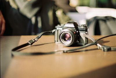 Close-up of camera