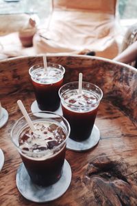 Close-up of coffee on table