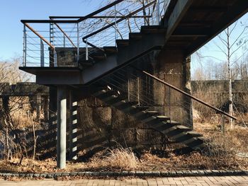 Railroad track against sky