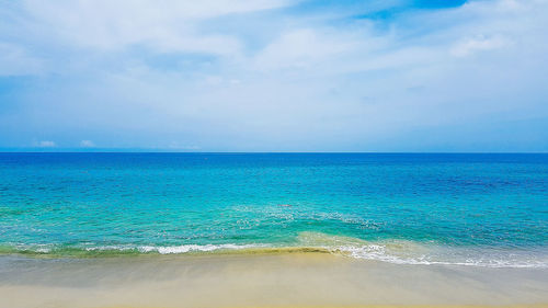 Beach with sky in background