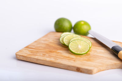 Close-up of bread on cutting board