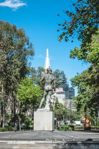 Statue in city