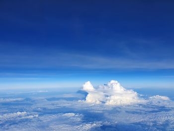 Scenic view of cloudscape against blue sky