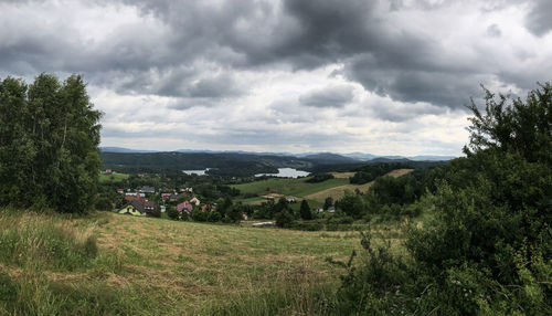 Scenic view of landscape against sky