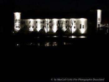 Illuminated city at night