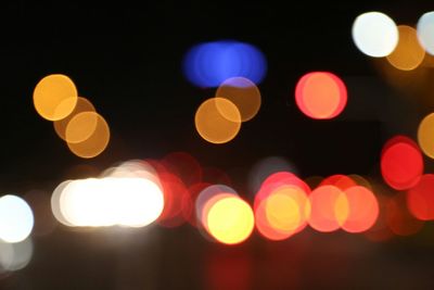 Defocused lights at night