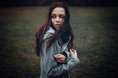 Portrait of young woman