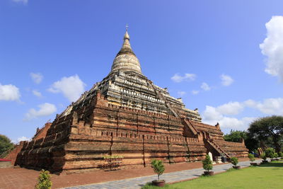 Exterior of temple against sky