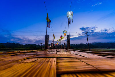 Panoramic view of road against blue sky