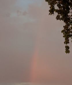 Low angle view of rainbow against sky