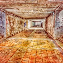 Empty corridor of building