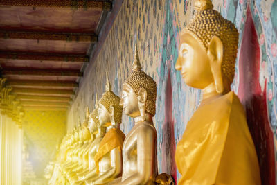 Low angle view of buddha statue