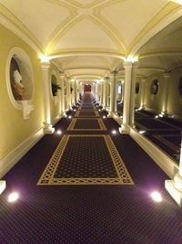 Interior of illuminated building