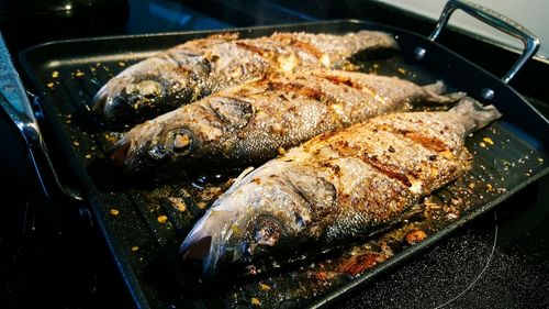 Close-up of fried fish
