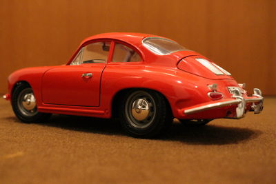 Close-up of toy car