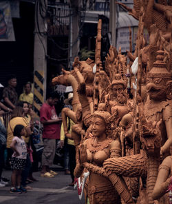 Group of people in market