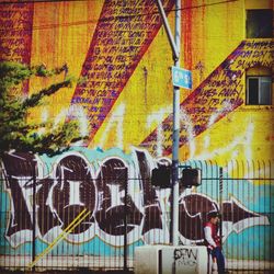 Graffiti on wall of building