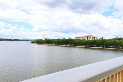 View of cloudy sky over water