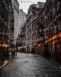 Street in town at night