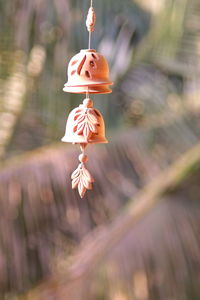 Close-up of decoration hanging outdoors