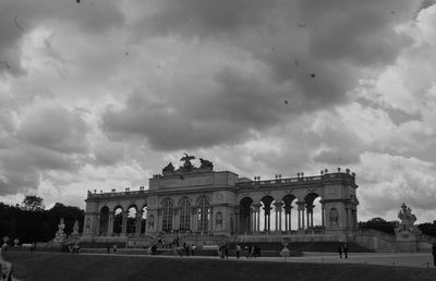 Building against cloudy sky