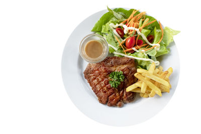 High angle view of salad in plate