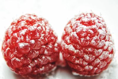 Close-up of strawberry cake