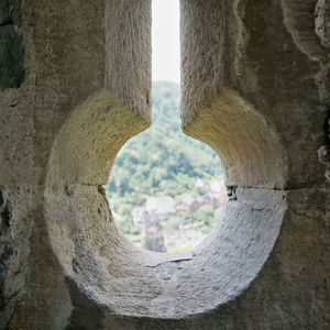 Close-up of hole in wall