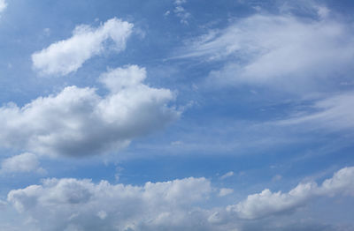 Low angle view of clouds in sky