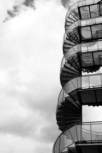 Low angle view of modern building against sky