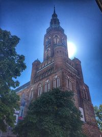 Low angle view of building against clear sky