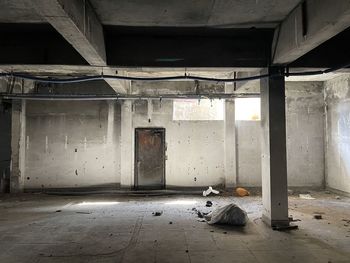 Interior of abandoned building