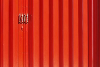 Full frame shot of red wall