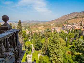 Panoramic view of townscape against sky