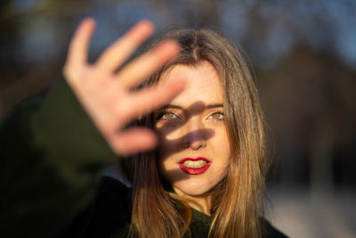 Portrait of a beautiful young woman