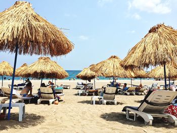 Palm trees on beach