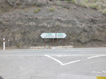 Road sign on street