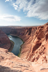 Scenic view of rock formations against sky