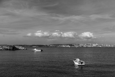 Boats in sea