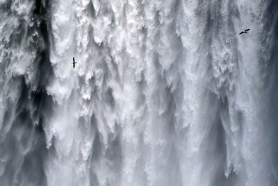 The power of skogafoss, iceland